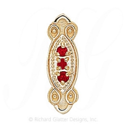 GS397 G - 14 Karat Gold Garnet Slide 